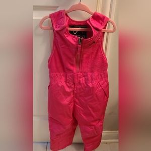 PINK snow suit/ snow play bib (size 2T)